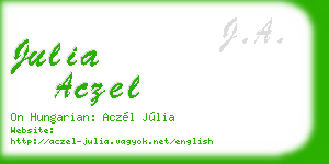 julia aczel business card